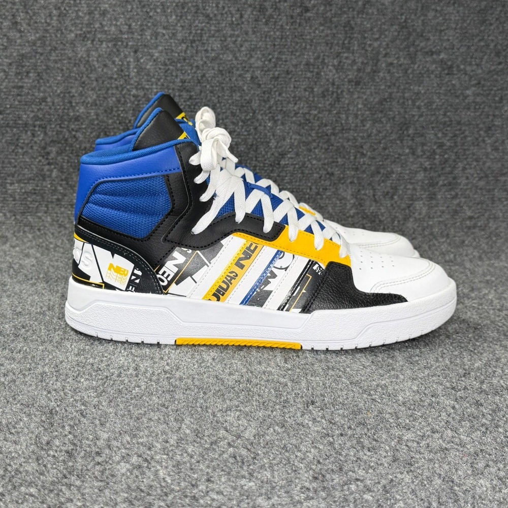 Adidas Entrap Neo Mid Athletic Shoes Mens 10 Golden State Warriors Retro Sneaker
